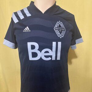 Vancouver Whitecaps FC MLS Adidas Aeroready Women's Blue Jersey Size Medium